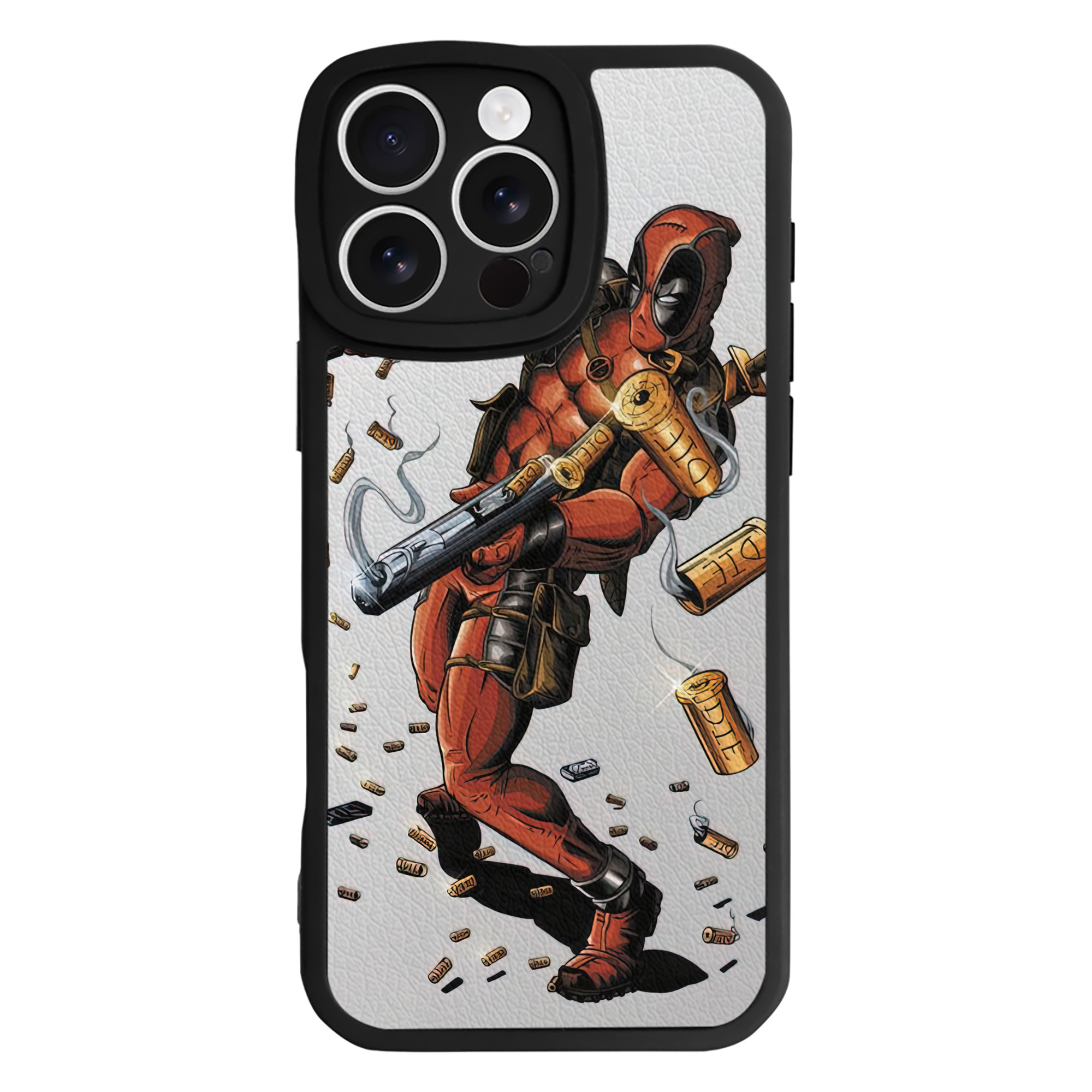 （画像用） Deadpool デッドプール 【iPhone 16シリーズ対応】シリコンスマホケース（レザー調） 材質：シリコン